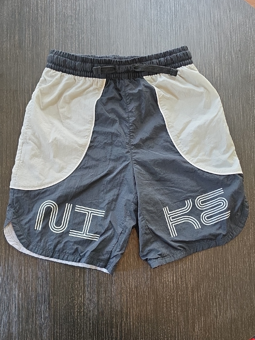 Boys Nike Black And Gray with Gray Mesh Lining Athletic Shorts